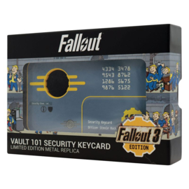 Vault 101 security keycard Limited Edition Metal Replica fallout 3 nieuw