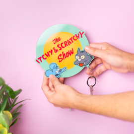 Wall Key Holder with 2 Keyrings Itchy & Scratchy The Simpsons nieuw