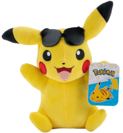 Pikachu met zonnebril Pokémon nieuw pluche 20cm