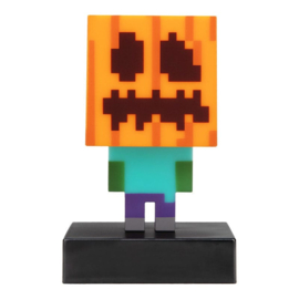 Carved Pumpkin Zombie 3d icon light minecraft 11cm nieuw