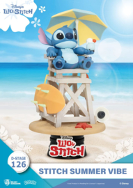 Stitch summer vibe 16cm diorama nieuw