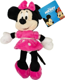 Minnie Mouse Roos Jurkje, nieuw, pluche, 20cm