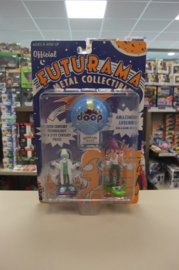 Professor Farnsworth & Leela 8 cm metal collectible Futurama sealed
