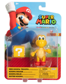 Red Koopa Trooper with Question Block 10cm wave 28 super mario nieuw
