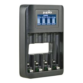 Jupio USB 4-slots Battery Fast Charger LCD nieuw
