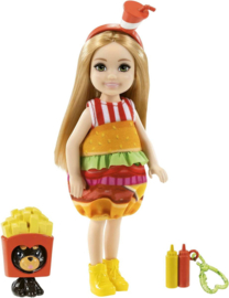 Meisje met Hamburger Jurkje 14 cm zwemkleding annanas Barbie Chelsea plus nieuw