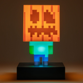 Carved Pumpkin Zombie 3d icon light minecraft 11cm nieuw