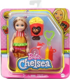 Meisje met Hamburger Jurkje 14 cm zwemkleding annanas Barbie Chelsea plus nieuw