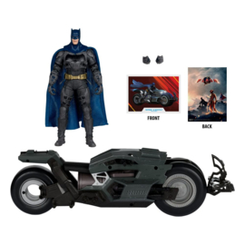 Batcycle with Batman The Flash DC Multiverse Vehicle nieuw