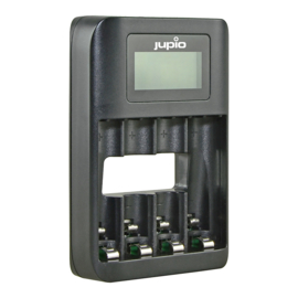Jupio USB 4-slots Battery Fast Charger LCD nieuw