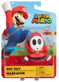 Red Shy Guy with Propellor 10cm wave 28 super mario nieuw