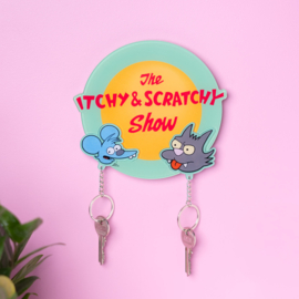 Wall Key Holder with 2 Keyrings Itchy & Scratchy The Simpsons nieuw