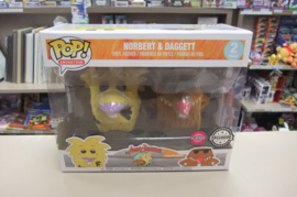 Norbert and Daggett Flocked POP! Animation 2 pack exclusive