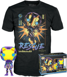 Rescue Pop! & Tee Box Set Blacklight Large POP! Marvel The Infinity Saga sealed