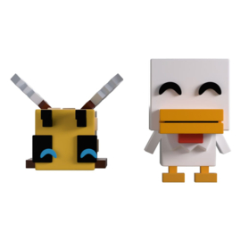 Bee and Chicken Monitor Buddiez 4cm en 5 cm Minecraft nieuw Youtooz
