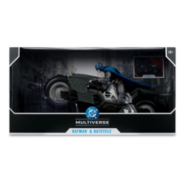 Batcycle with Batman The Flash DC Multiverse Vehicle nieuw