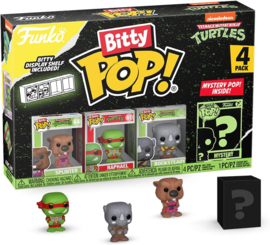 Splinter, Raphael, Rocksteady en en mysterie verassingsfiguurtje Bitty POP! Teenage Mutant Ninja Turtles nieuw