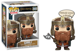 Gimli “Nobody tosses a dwarf!” (Speech Bubble) 2028 POP! movies The lord of the rings nieuw