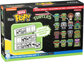 8-bit Raphael, 8-bit Donatello, 8-bit Leonardo en mysterie verassingsfiguurtje Bitty POP! Teenage Mutant Ninja Turtles nieuw