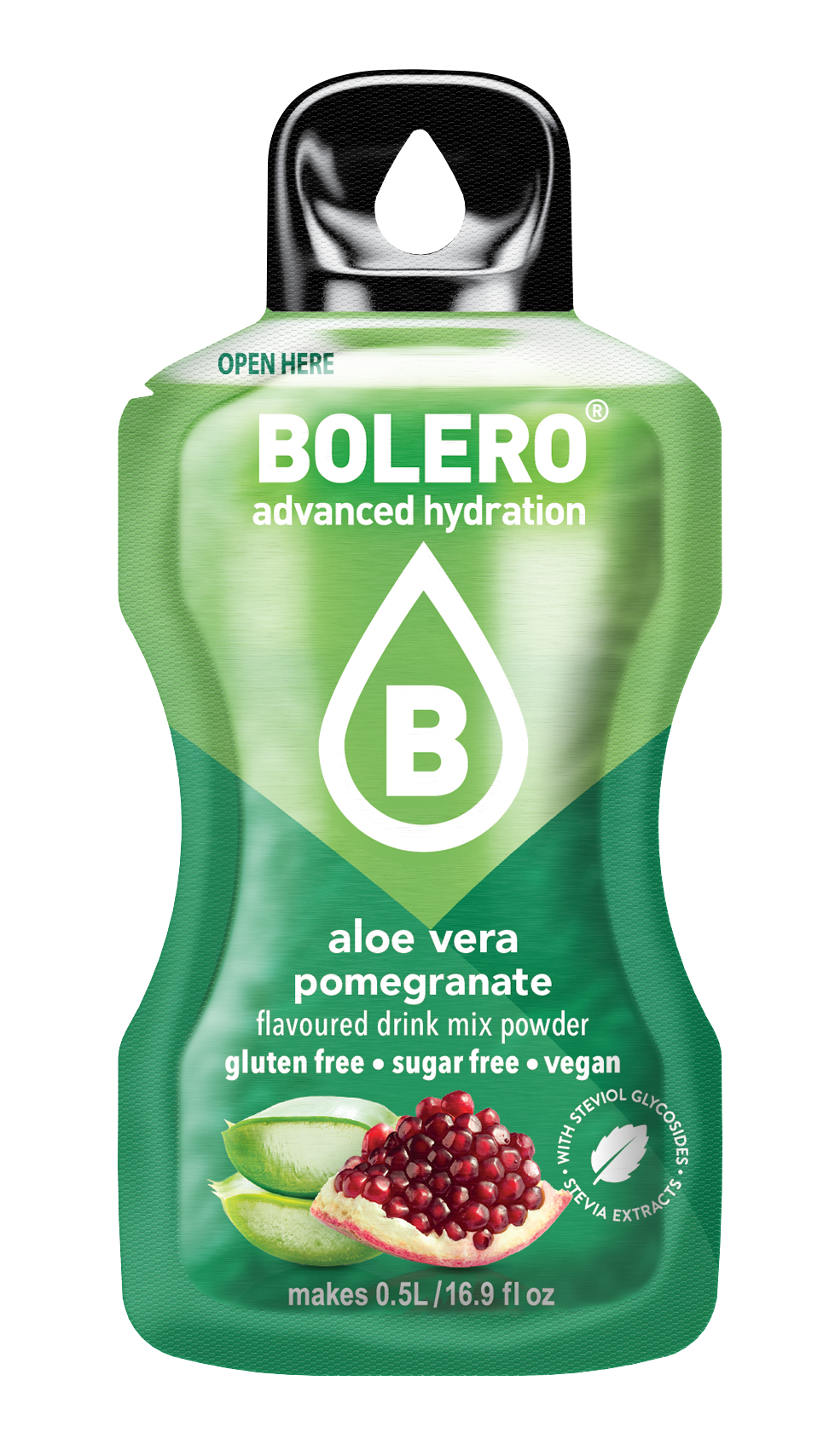 Bolero Drink Aloe Vera Pomme Granate 12 x 3 gr voor/pour 12 lt
