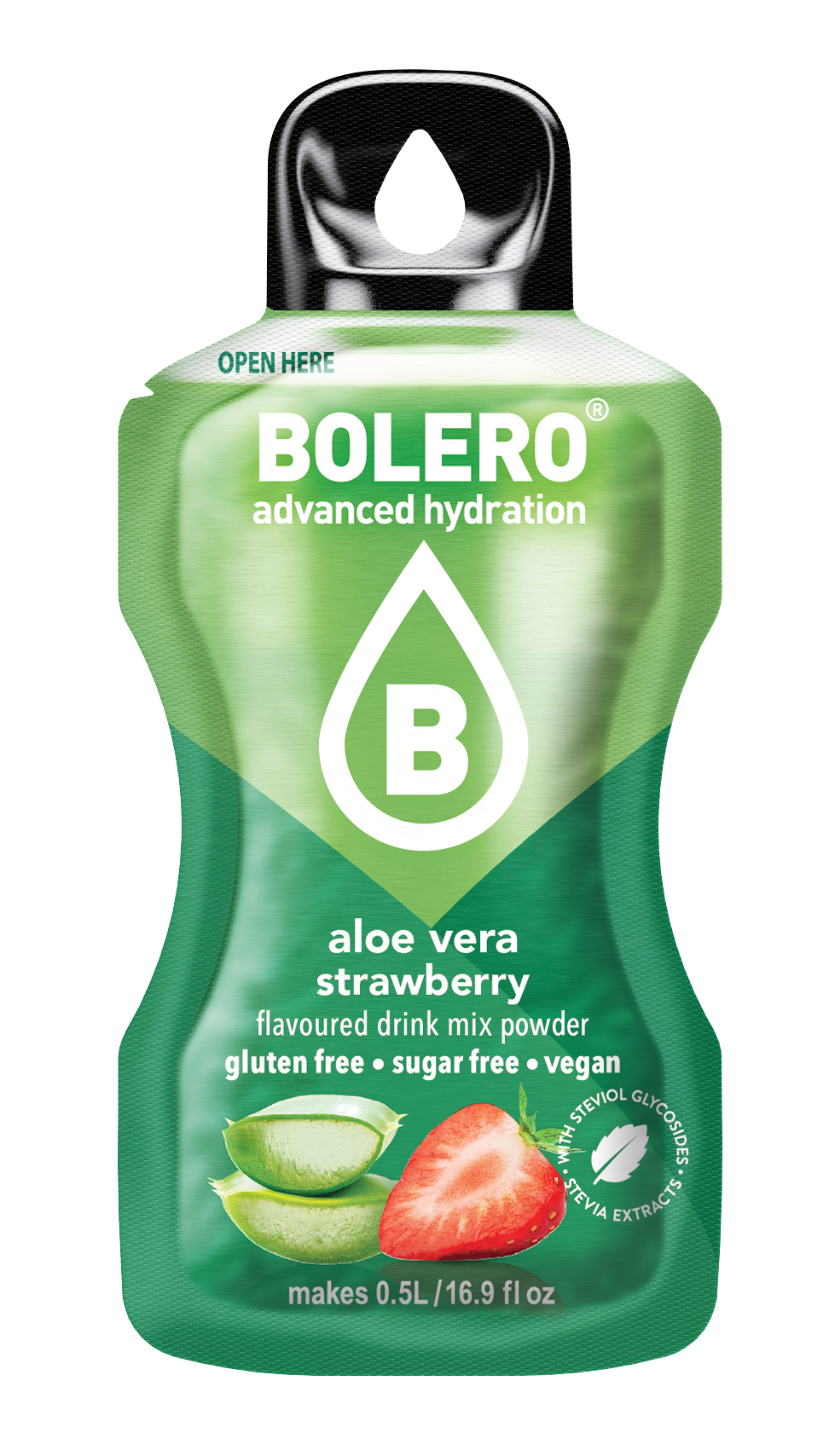 Bolero Drink Aloe Vera Aardbei / Fraise 12 x 3 gr voor/pour 12 lt