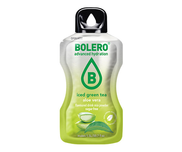 Bolero Drink Iced Green tea Aloe Vera 12 x 3 gr voor/pour 12 lt