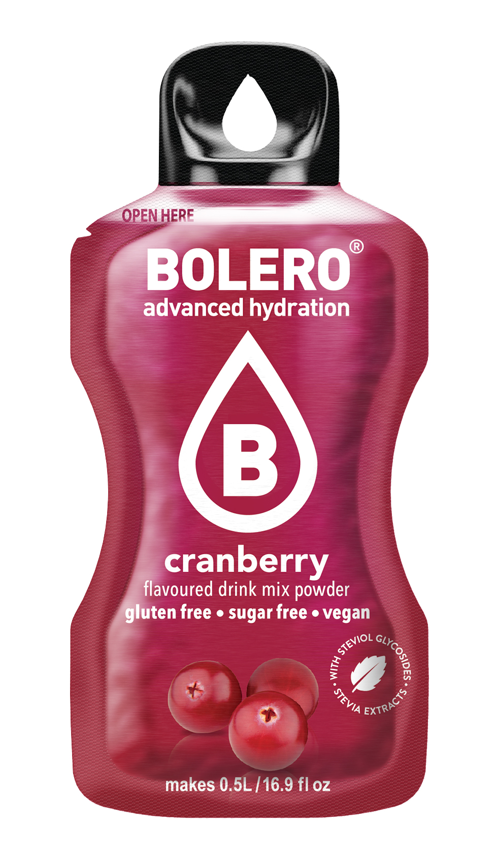 Bolero drink Cranberry 12 x 3 gr voor /pour 12 lt