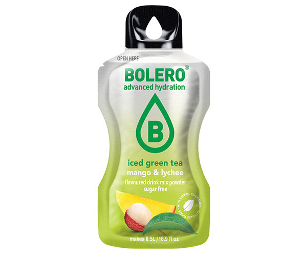 Bolero drink Iced green tea Mango & lychee 12 x 3 gr voor/pour 12 lt