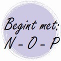 Geur begint met: N - O - P