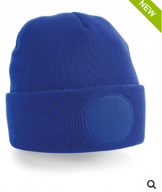 Circular Patch Beanie met eigen Tekst Of Logo