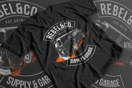 T-Shirt: Rebel & Co EST.2018 Supply & Garage