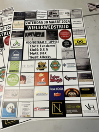 😎😎Onze klant voorzien van Affiche's voor hun Wielerwedstrijd😎😎