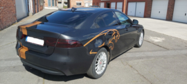 ????????Deze JAGUAR voorzien van een Striping, Side Decals, Zonneband met bijhorende sticker????????