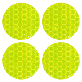 Simoni Racing Stickerset 'Reflective' - Geel - Set à 4 stuks