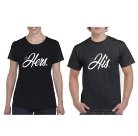 T-shirt His and Hers hartje