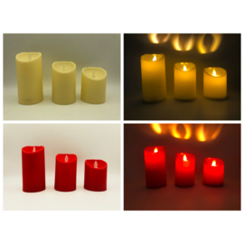 LED-kaarsen set van 3