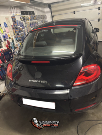 🔥🔥VW Beetle voorzien van een Achterruit Louvre van CSR-Automotive op aanvraag van de klant geleverd alsook Gewrapt in 3M Gloss Black🔥🔥