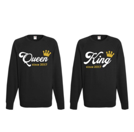 Sweater King & Queen since + Kroon