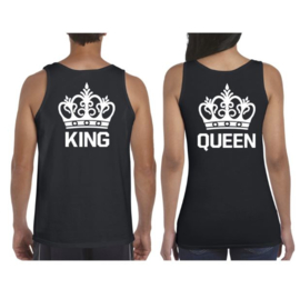 Tanktop King & Queen + Kroon