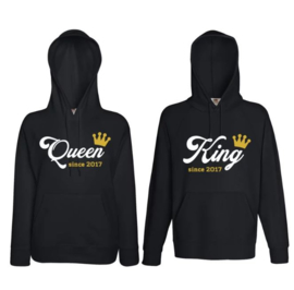 Hoodie King & Queen since + Kroon