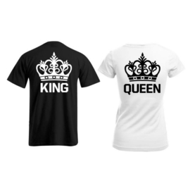 T-shirt King & Queen + Kroon (Black & White)