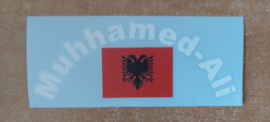 Albanese Vlag + Naam in boog