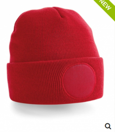 Circular Patch Beanie met eigen Tekst Of Logo