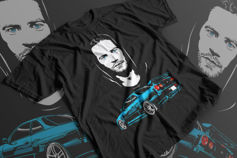 T-Shirt: Nissan Skyline Paul Walker