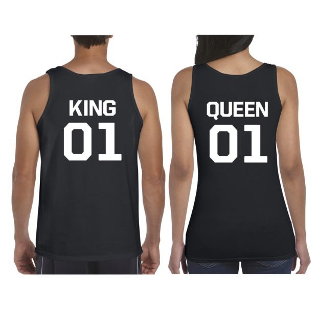 Tanktop King & Queen + rugnummer