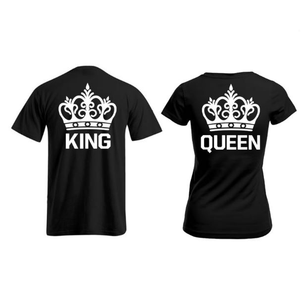 T-shirt King & Queen + Kroon