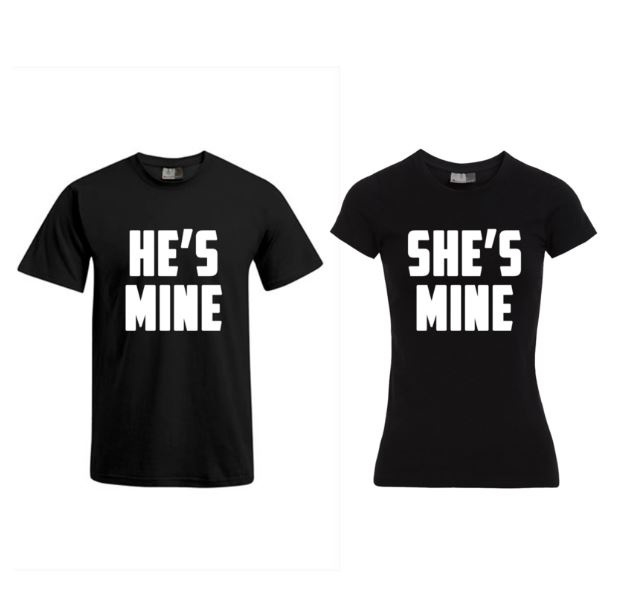 T-shirt He's Mine & She's mine
