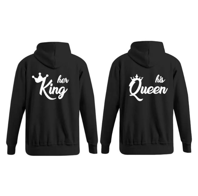 Hoodie Her King & His Queen + Kroontje