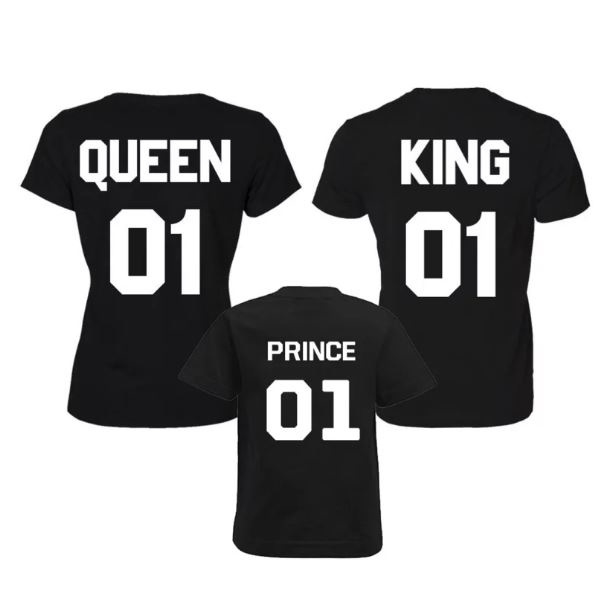 T-shirt King, Queen & Prince + rugnummer