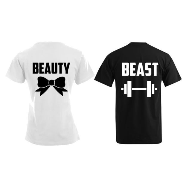 T-shirt Beauty & Beast (Black & White)